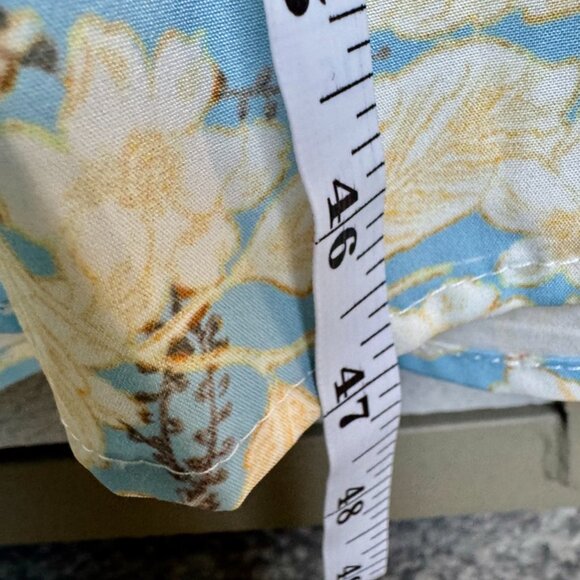 Blue and Cream Floral Long Sleeved Dress - Picture 12 of 12